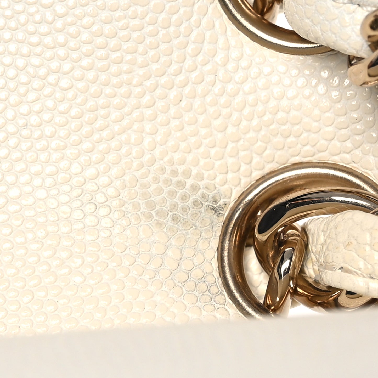 Caviar Quilted Jumbo Double Flap White
