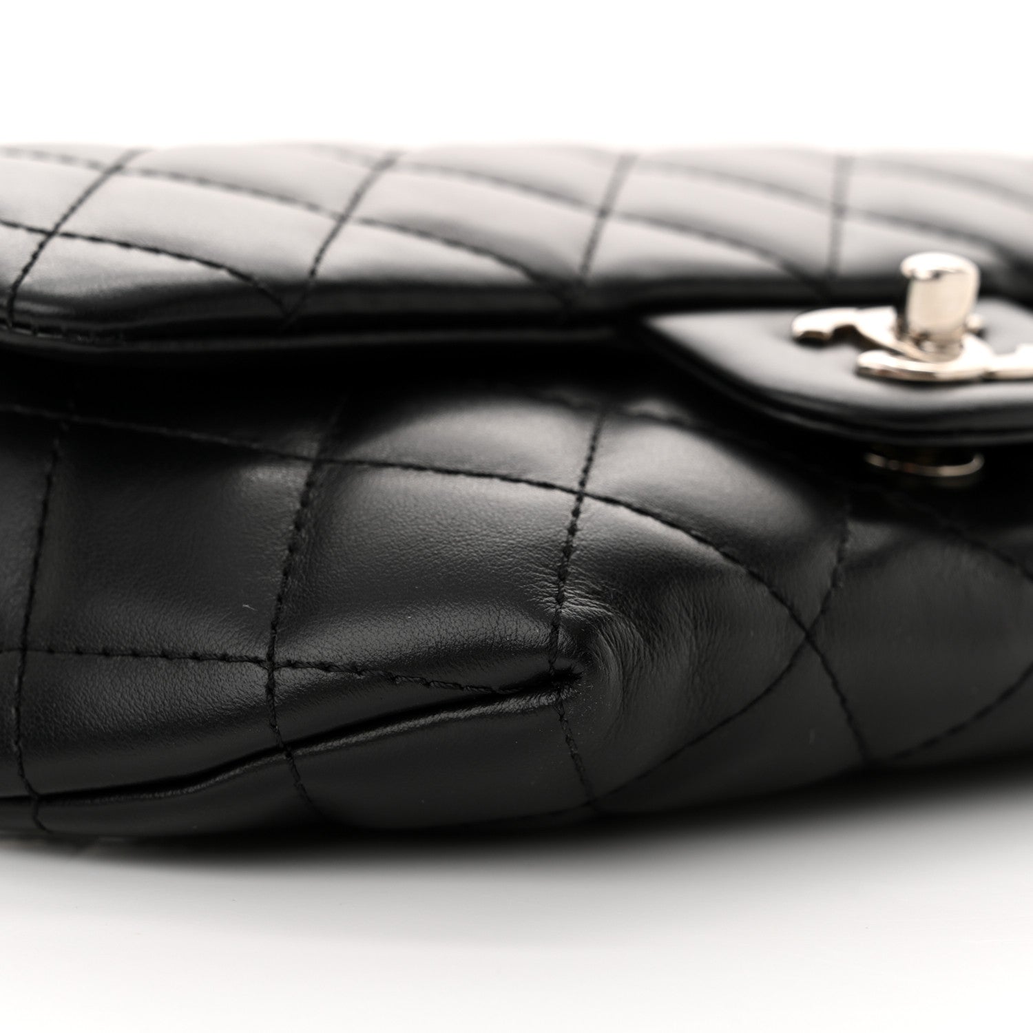 Chanel Calfskin Quilted CC Uniform Flap Belt Bag Black 10 of 14