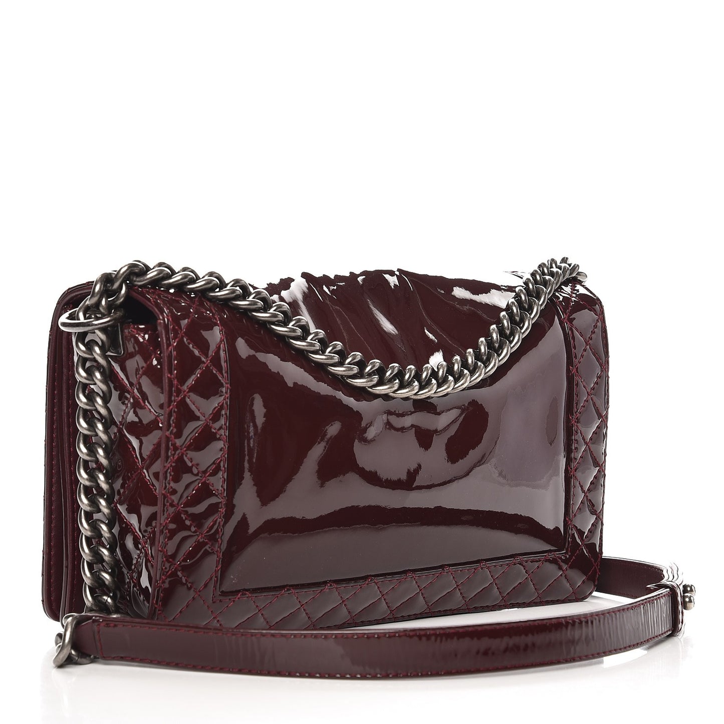 Calfskin New Medium Boy Reverso Flap Burgundy