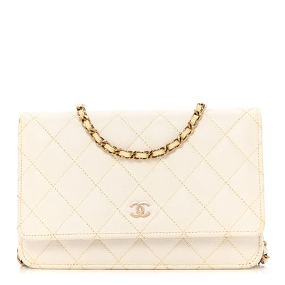 Chanel Caviar Quilted Wallet On Chain WOC White 1 of 12
