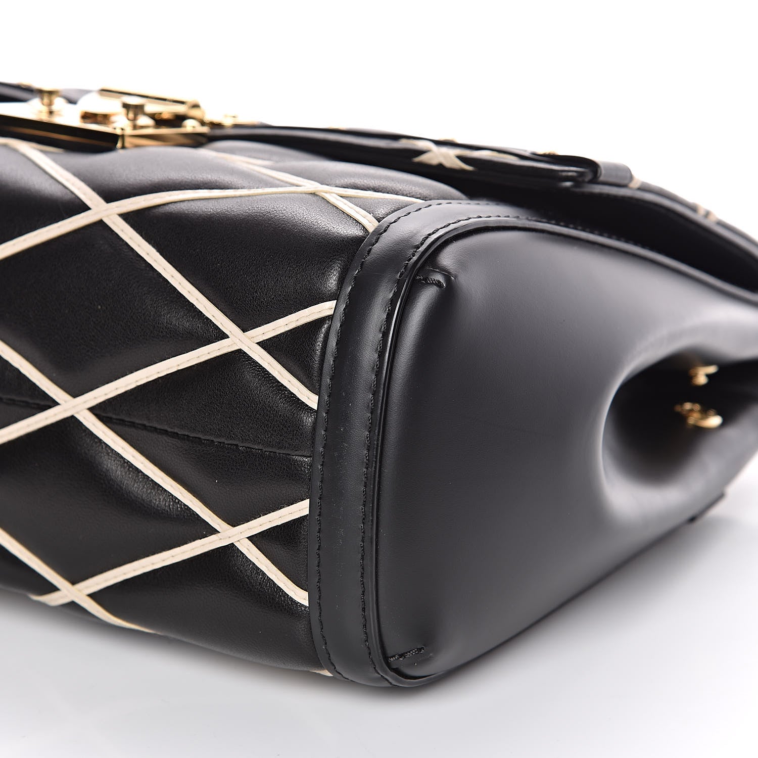 Louis Vuitton Lambskin Malletage Pochette Flap Black 8 of 11