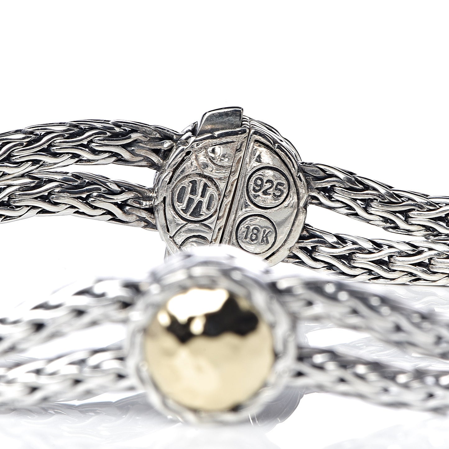 JOHN HARDY Sterling Silver 18K Yellow Gold Palu Station Bracelet