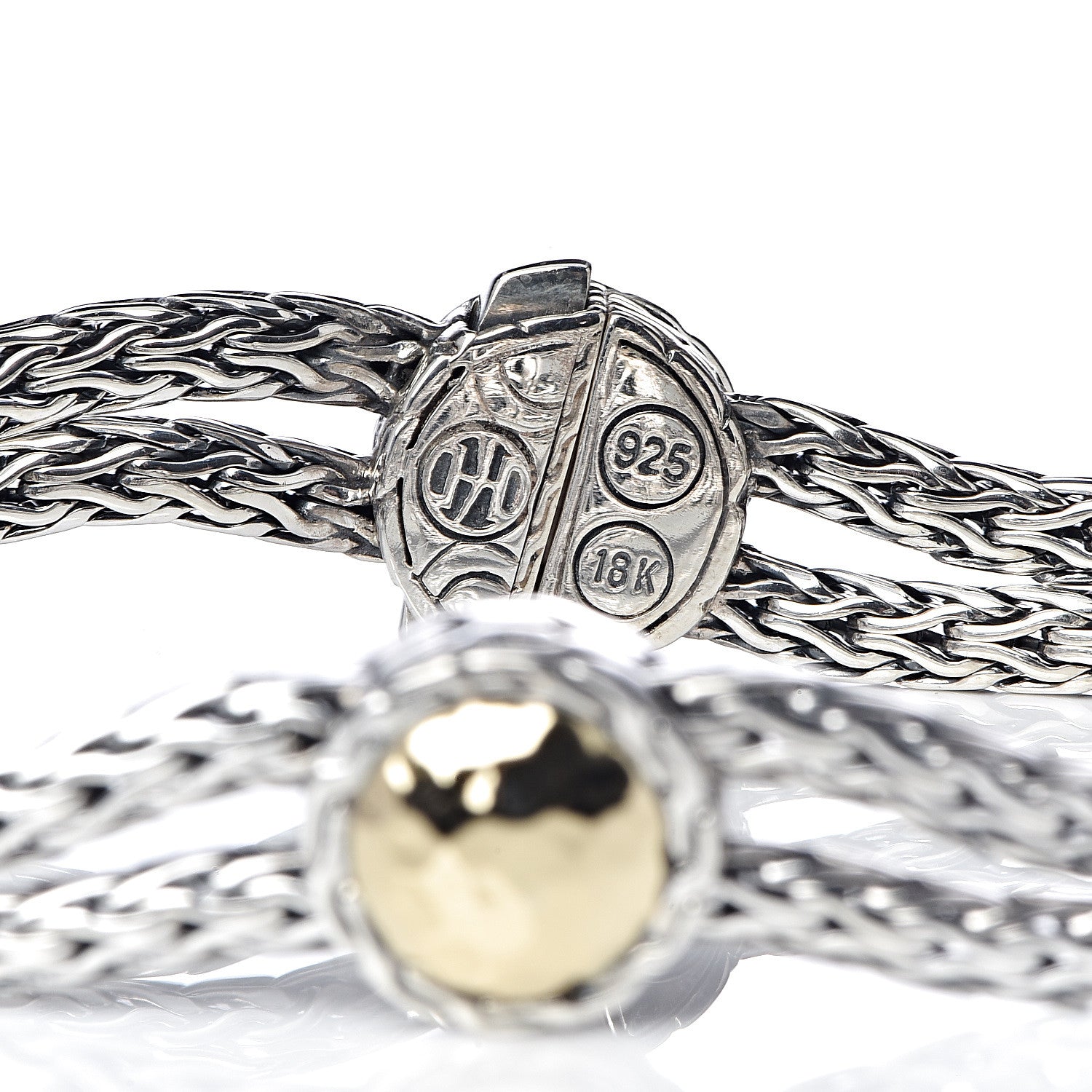 John Hardy JOHN HARDY Sterling Silver 18K Yellow Gold Palu Station Bracelet 4 of 4