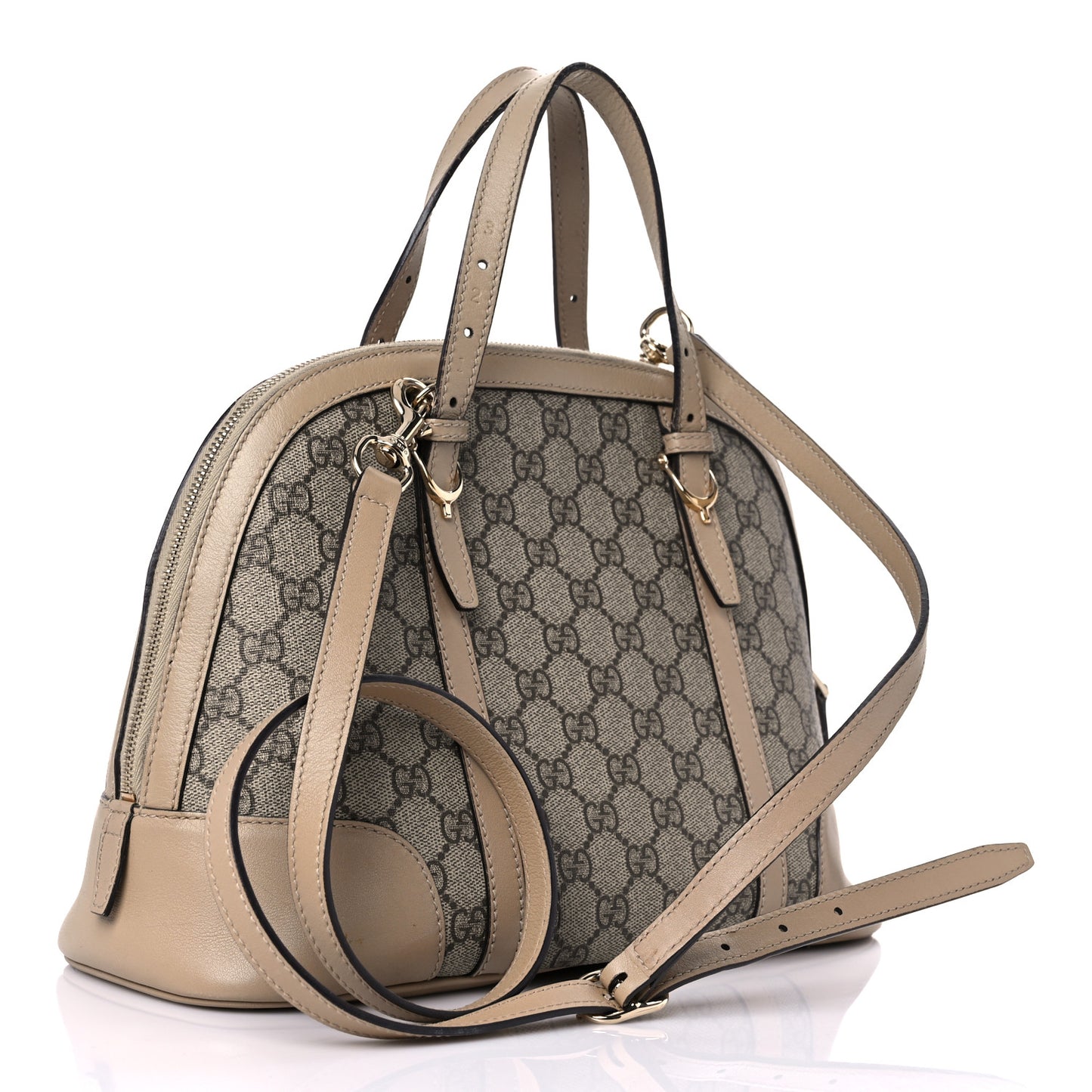 GG Supreme Monogram Small Nice Top Handle Dome Bag Beige