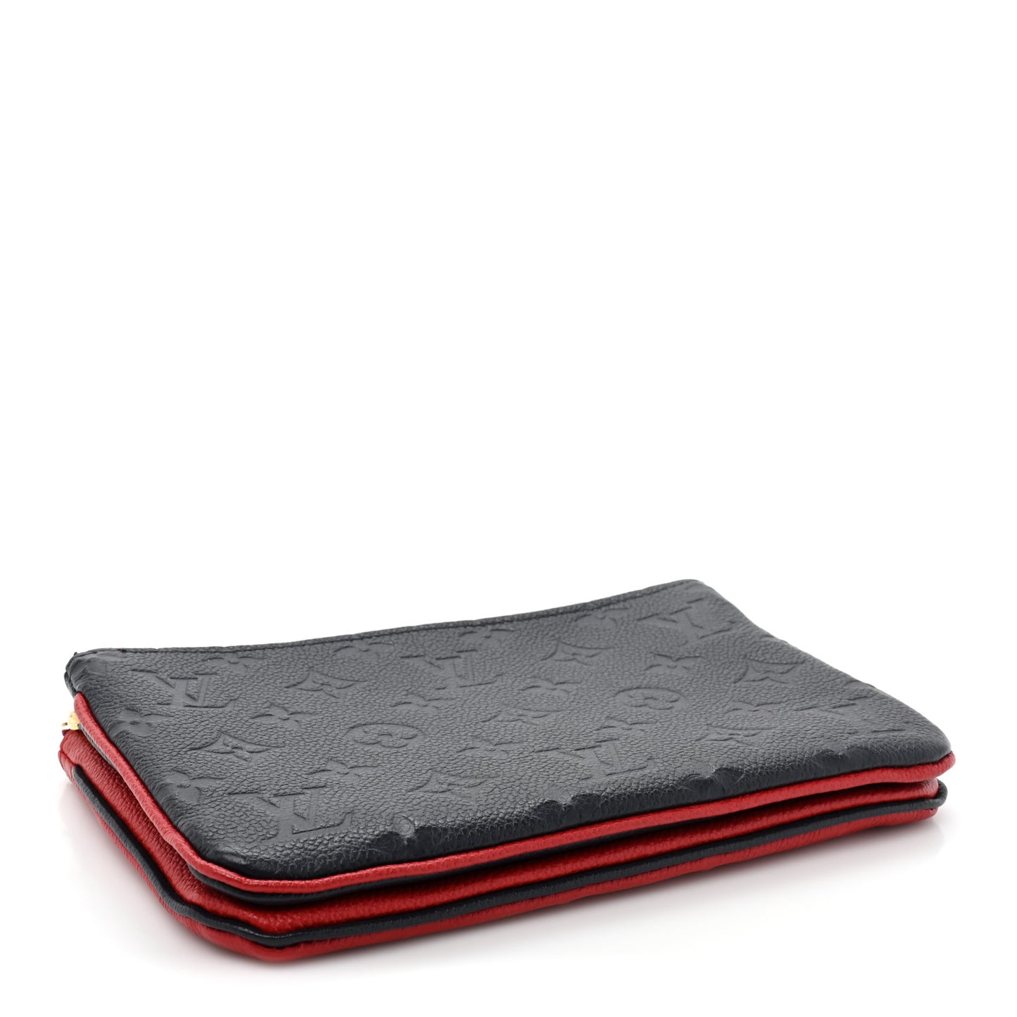 Empreinte Double Zip Pochette Marine Rouge
