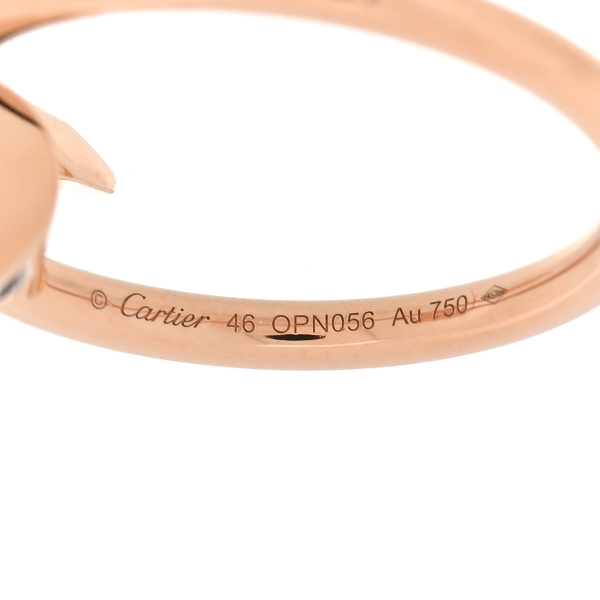 18K Pink Gold Small Juste Un Clou Ring 46 3.75