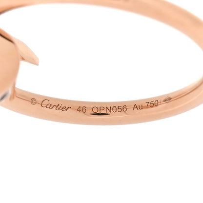 Cartier 18K Pink Gold Small Juste Un Clou Ring 46 3.75 4 of 5