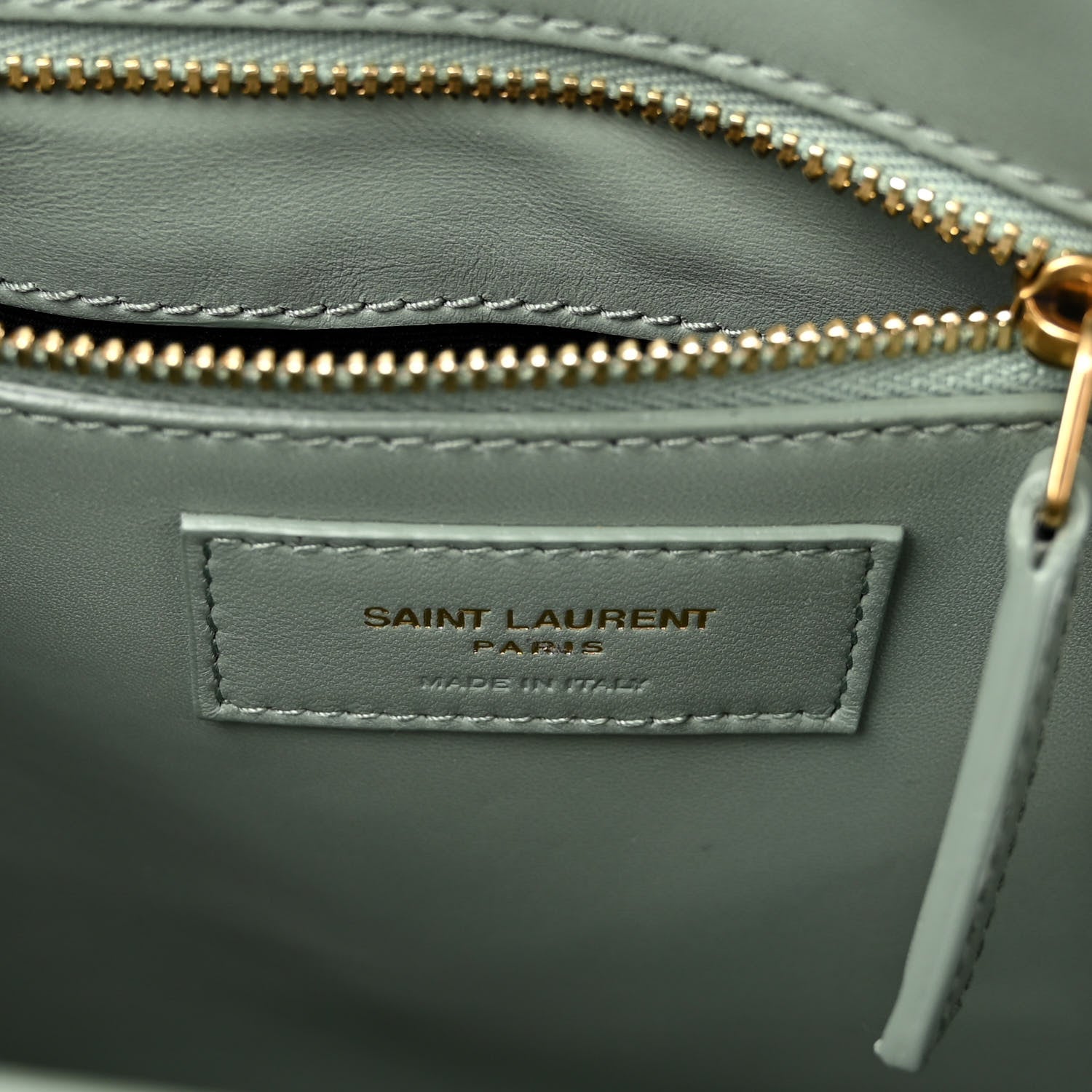 Saint Laurent Smooth Calfskin Carre Satchel Vert Opaline 6 of 9