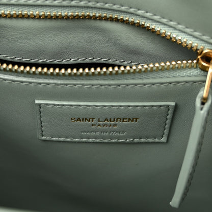 Saint Laurent Smooth Calfskin Carre Satchel Vert Opaline 6 of 9