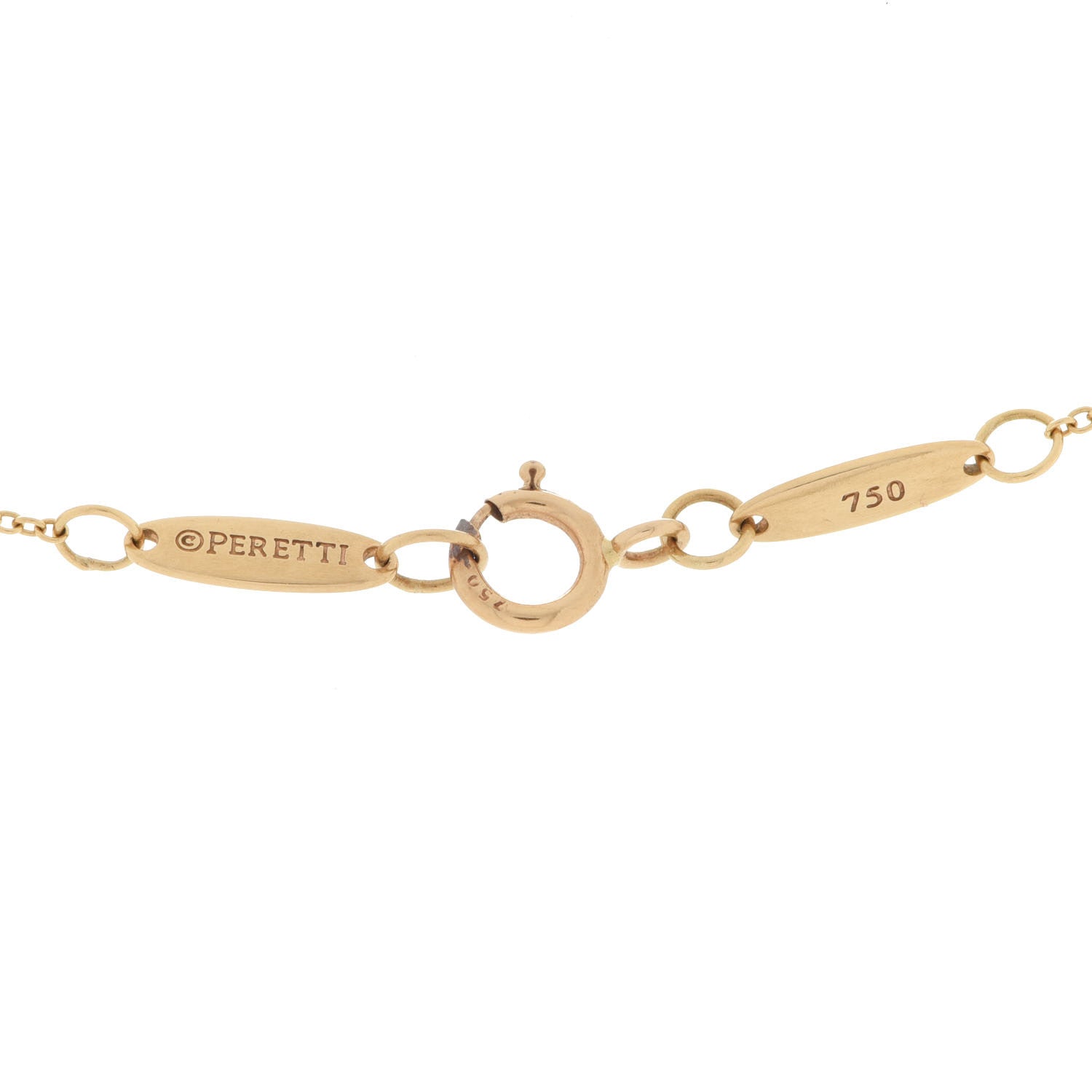 Tiffany 18K Yellow Gold Diamond Ampersand Pendant Necklace 5 of 7