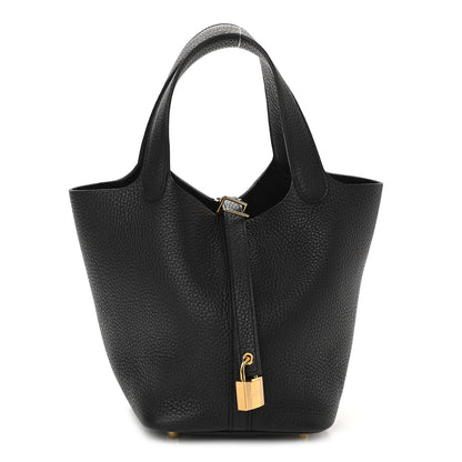 Hermes Taurillon Clemence Picotin Lock 18 PM Black 1 of 10