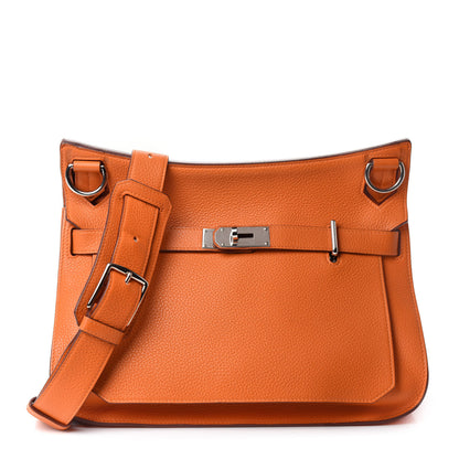 Hermes Taurillon Clemence Jypsiere 34 Orange 1 of 15