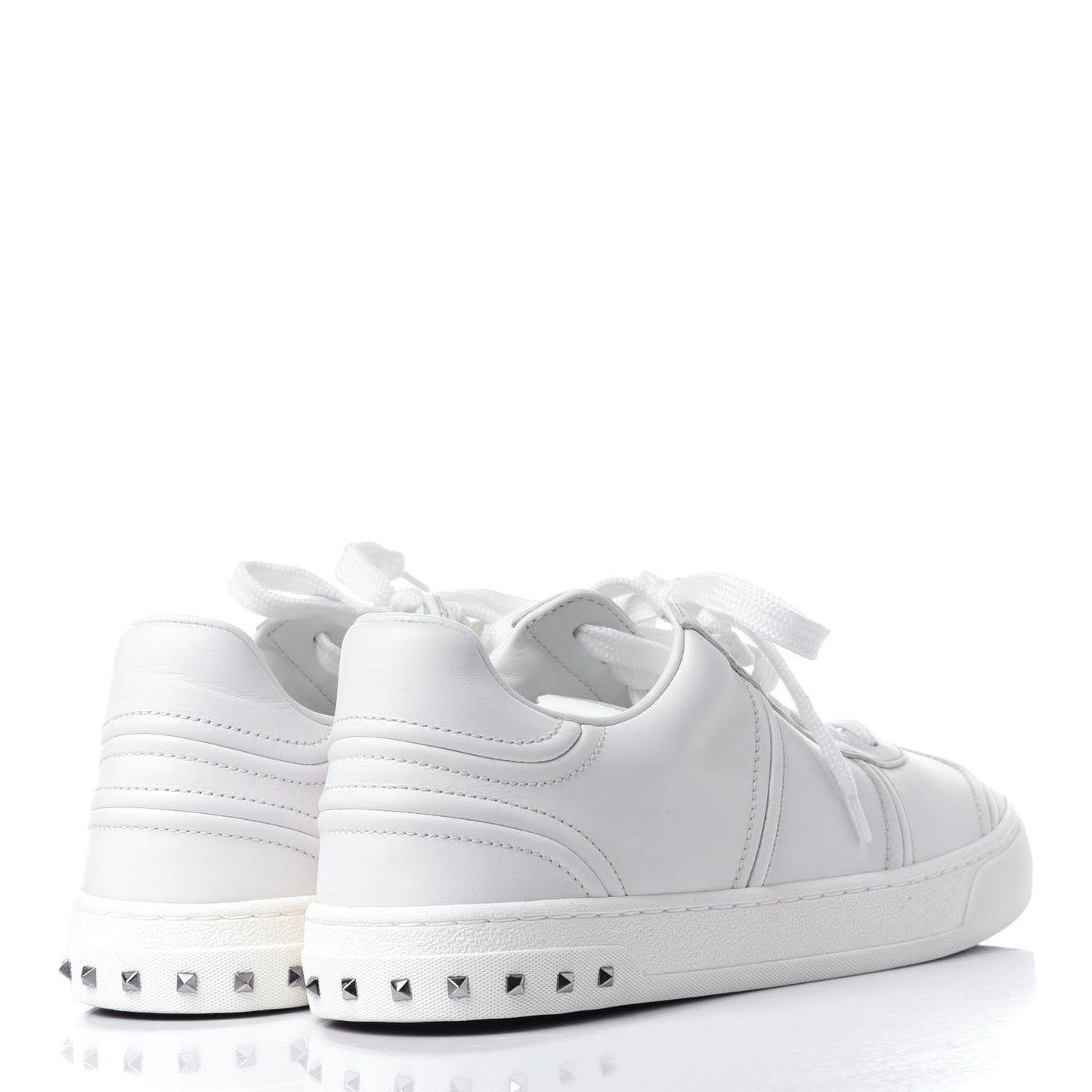 Calfskin Mens Flycrew Sneakers 41 White