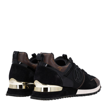 Louis Vuitton Suede Monogram Run Away Sneakers 37.5 Black 5 of 10