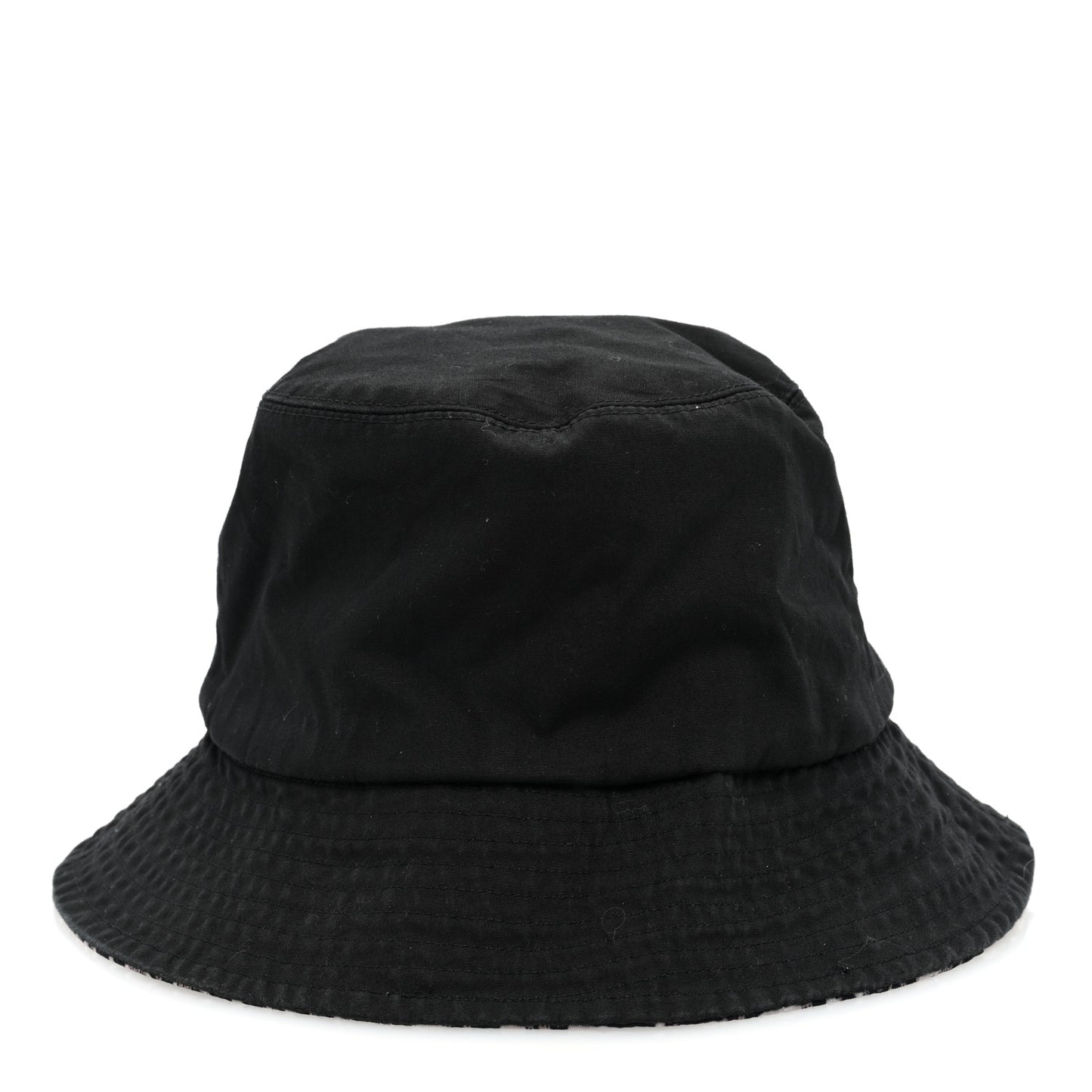 Polyester Cotton Oblique Teddy-D Brim Bucket Hat 58 Black