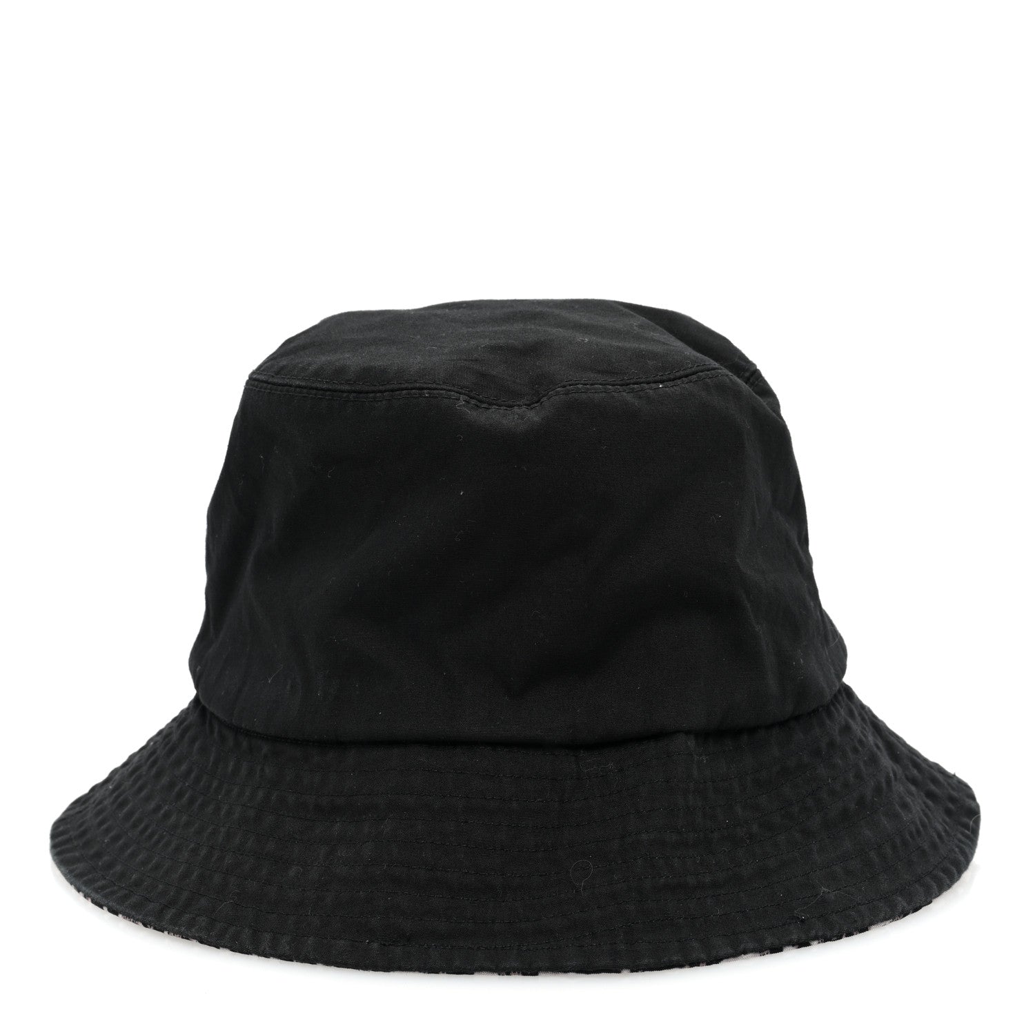 Christian Dior Polyester Cotton Oblique Teddy-D Brim Bucket Hat 58 Black 4 of 15