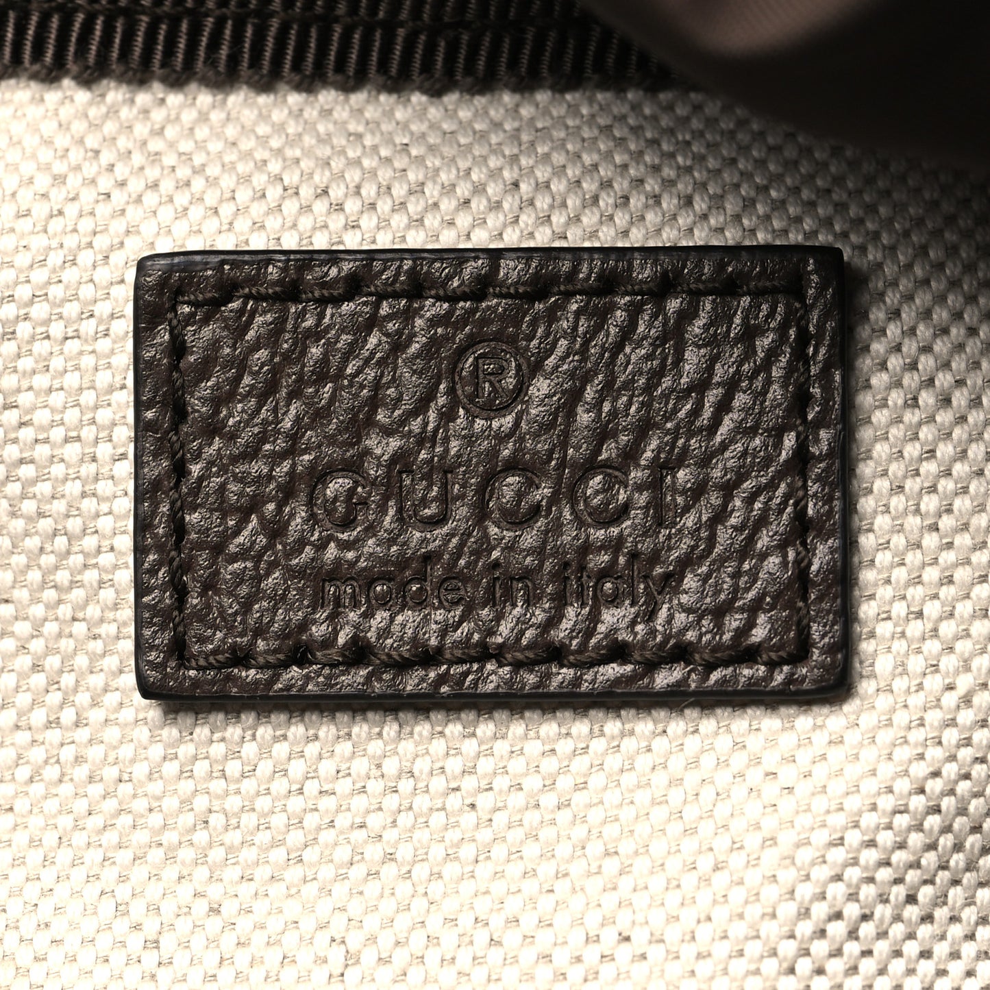 GG Supreme Monogram Medium Ophidia Double Buckle Backpack Brown