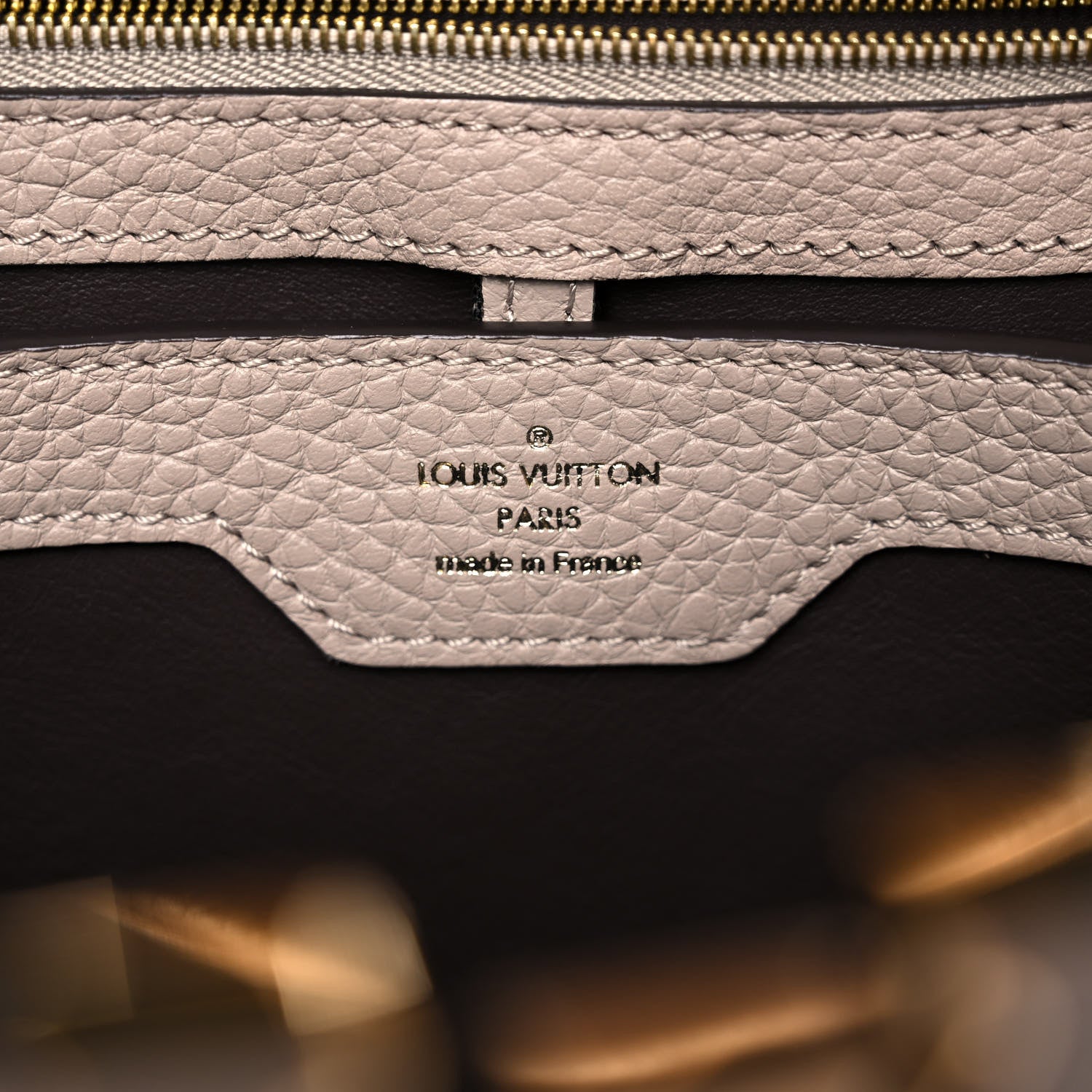 Louis Vuitton Taurillon Capucines PM Galet 6 of 13