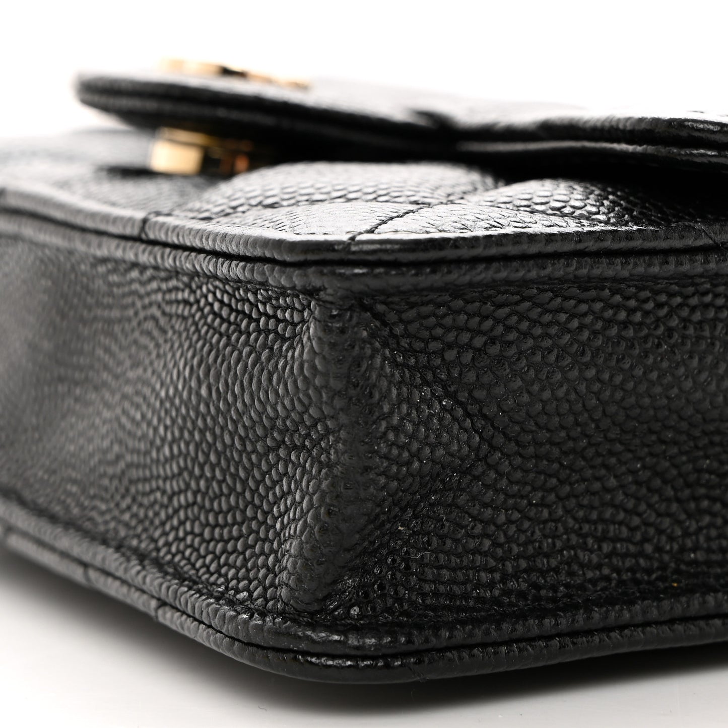 Caviar Quilted Mini Chain Bag Black