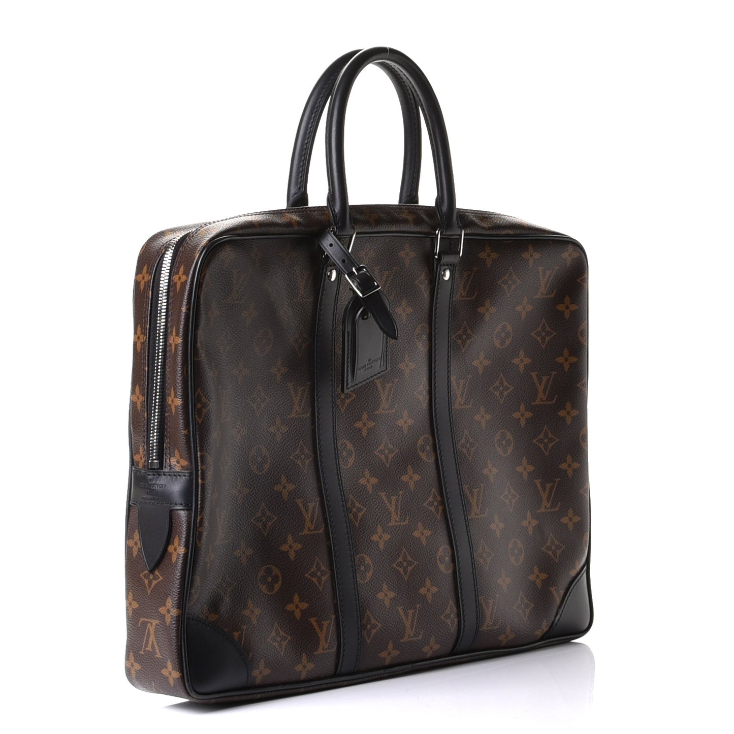 Monogram Macassar Porte Documents Voyage Soft Briefcase