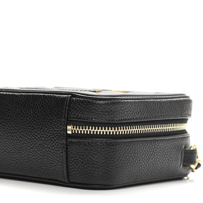 Chanel Caviar Quilted CC Filigree Vanity Clutch With Chain Black 10 of 11