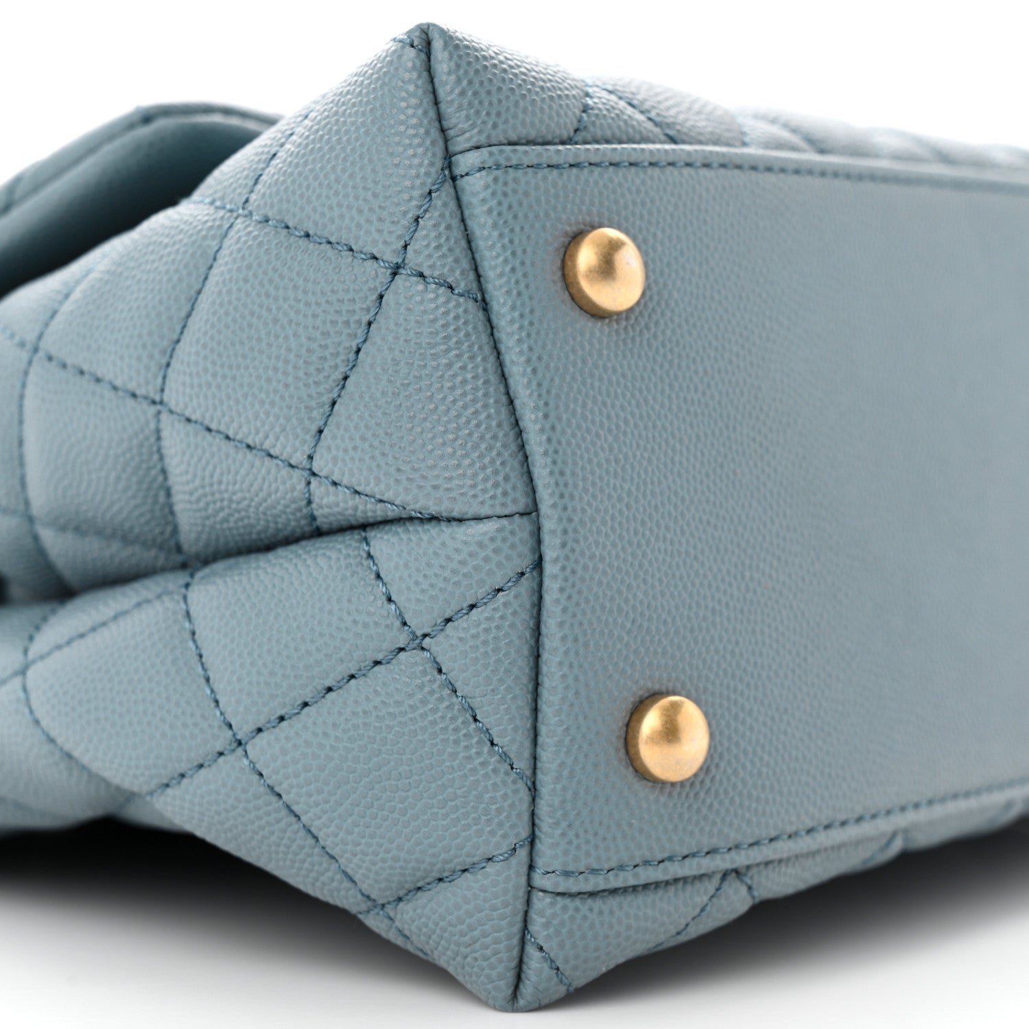 Chanel Caviar Quilted Small Coco Handle Flap Light Blue 9 of 12