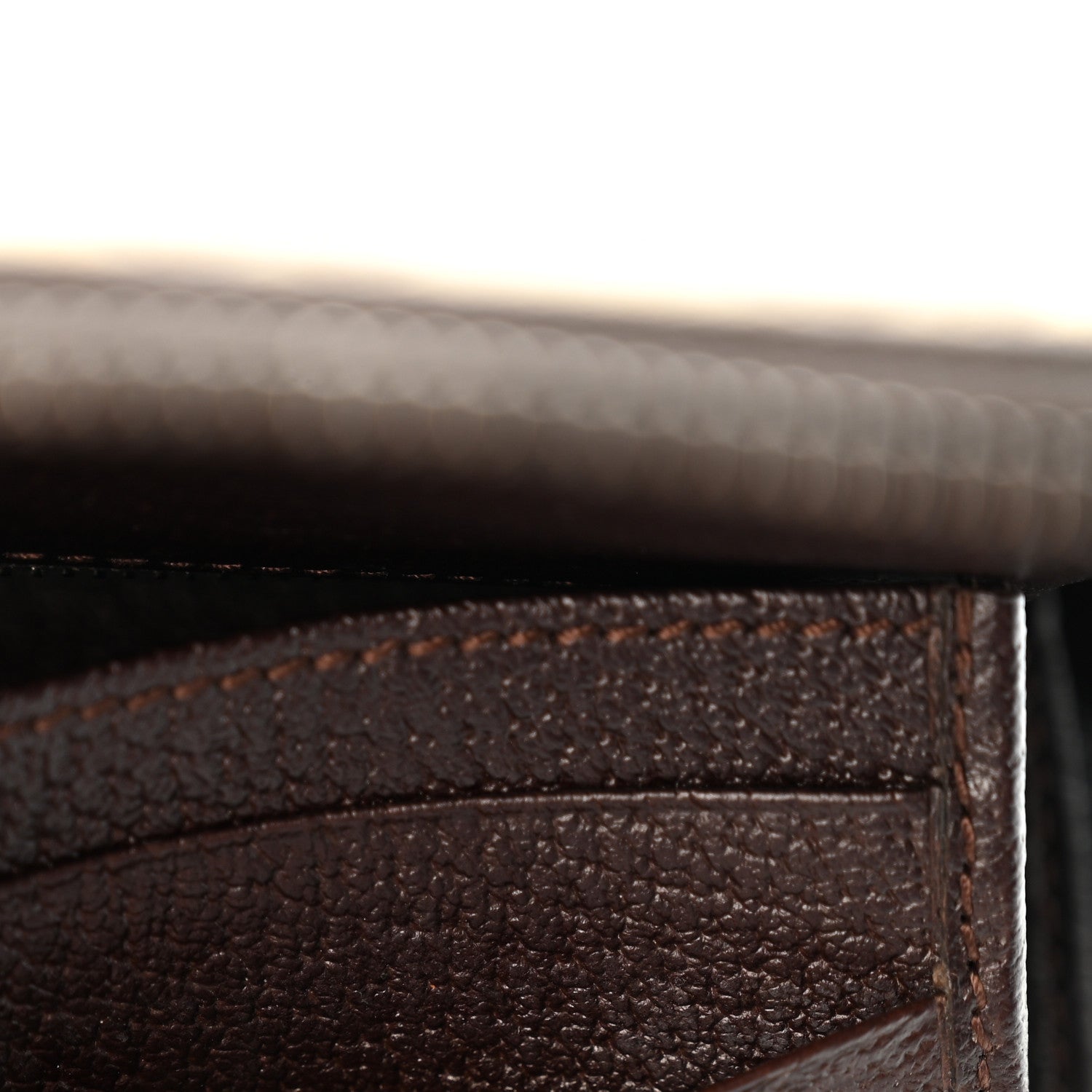 Gucci Monogram Metal Bar Zip Around Travel Wallet Dark Brown 10 of 10