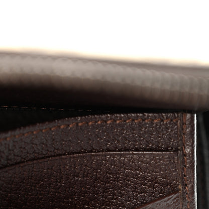 Gucci Monogram Metal Bar Zip Around Travel Wallet Dark Brown 10 of 10
