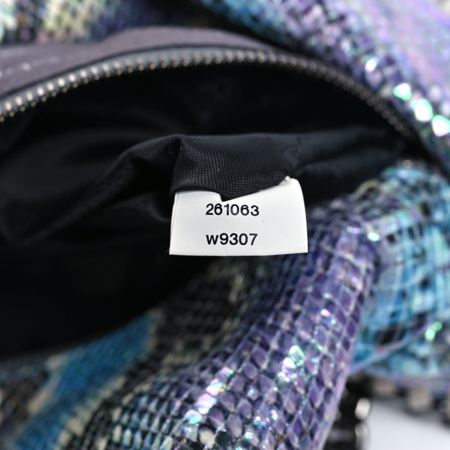 Eco Python Oleographic Small Falabella Tote Navy