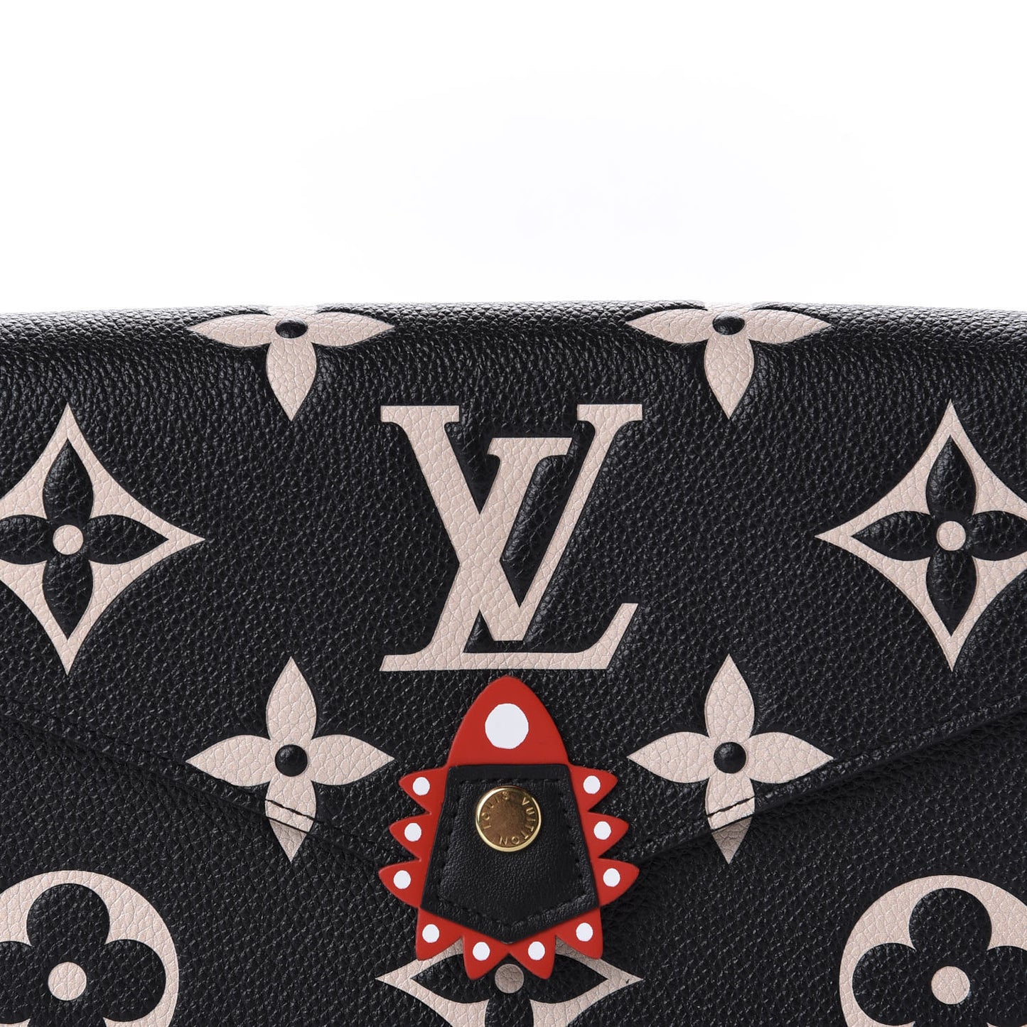 Empreinte Monogram Giant Crafty Pochette Felicie Black Creme