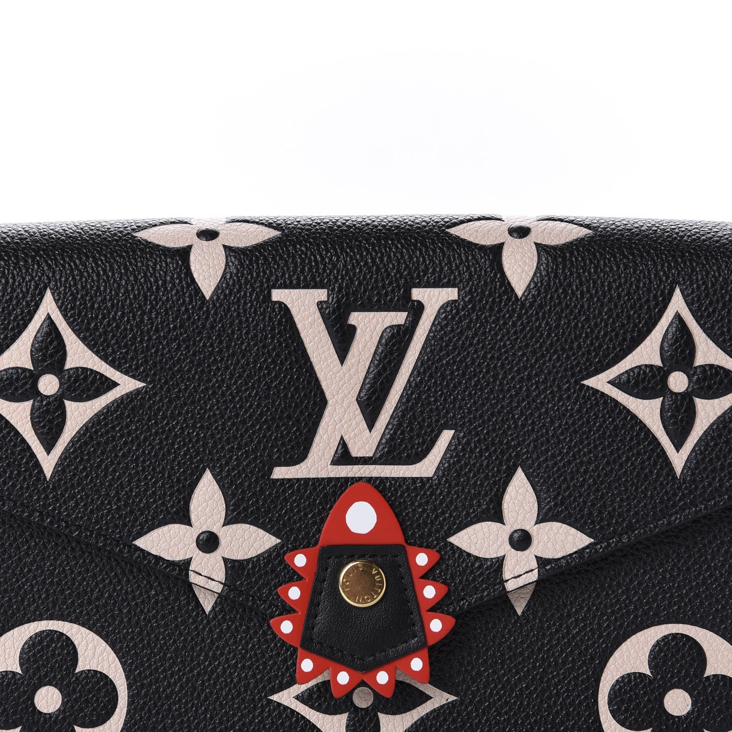 Louis Vuitton Empreinte Monogram Giant Crafty Pochette Felicie Black Creme 10 of 10