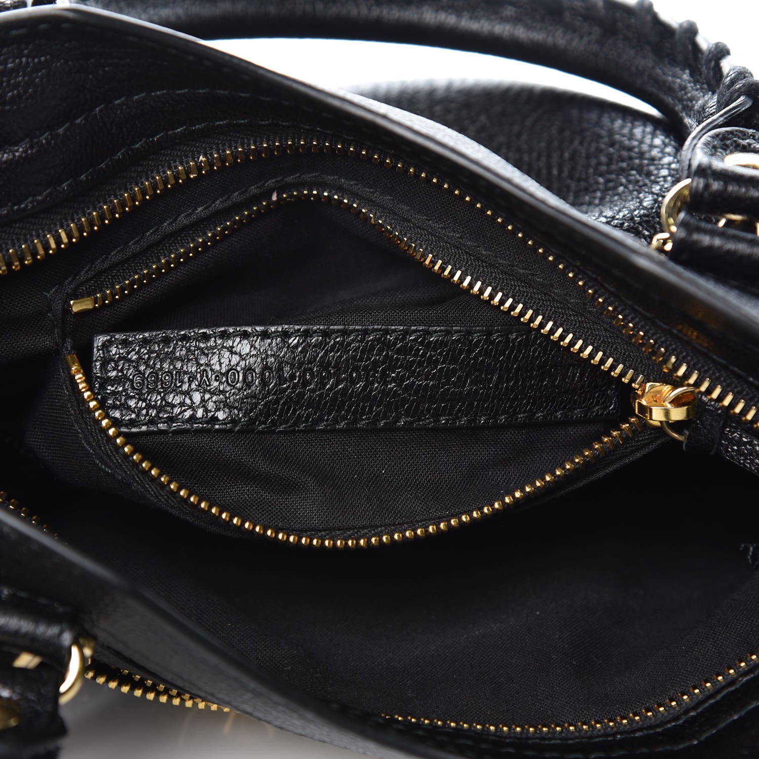 Balenciaga Chevre Gold Metallic Edge Hardware Mini City Black 7 of 7