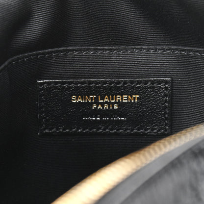 Saint Laurent Tweed Calfskin Monogram Lou Camera Bag Black 6 of 10