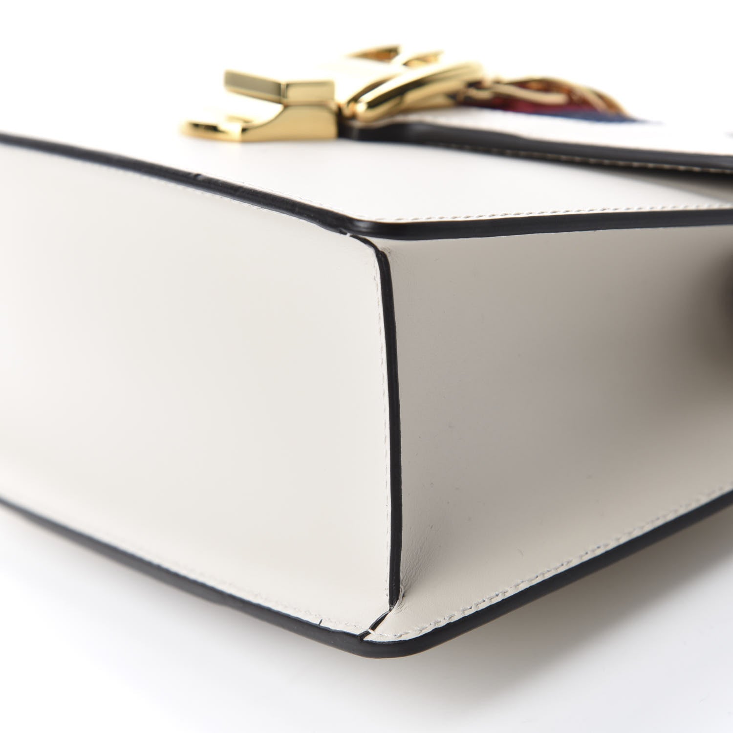 Gucci Calfskin Mini Sylvie Top Handle Bag White 8 of 11
