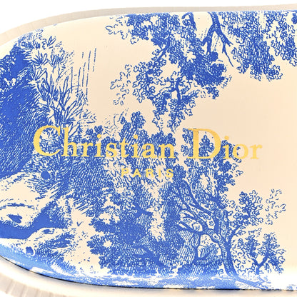 Christian Dior Canvas Toile de Jouy Embroidered Dway 10mm Slide Sandals 39.5 Blue 7 of 9