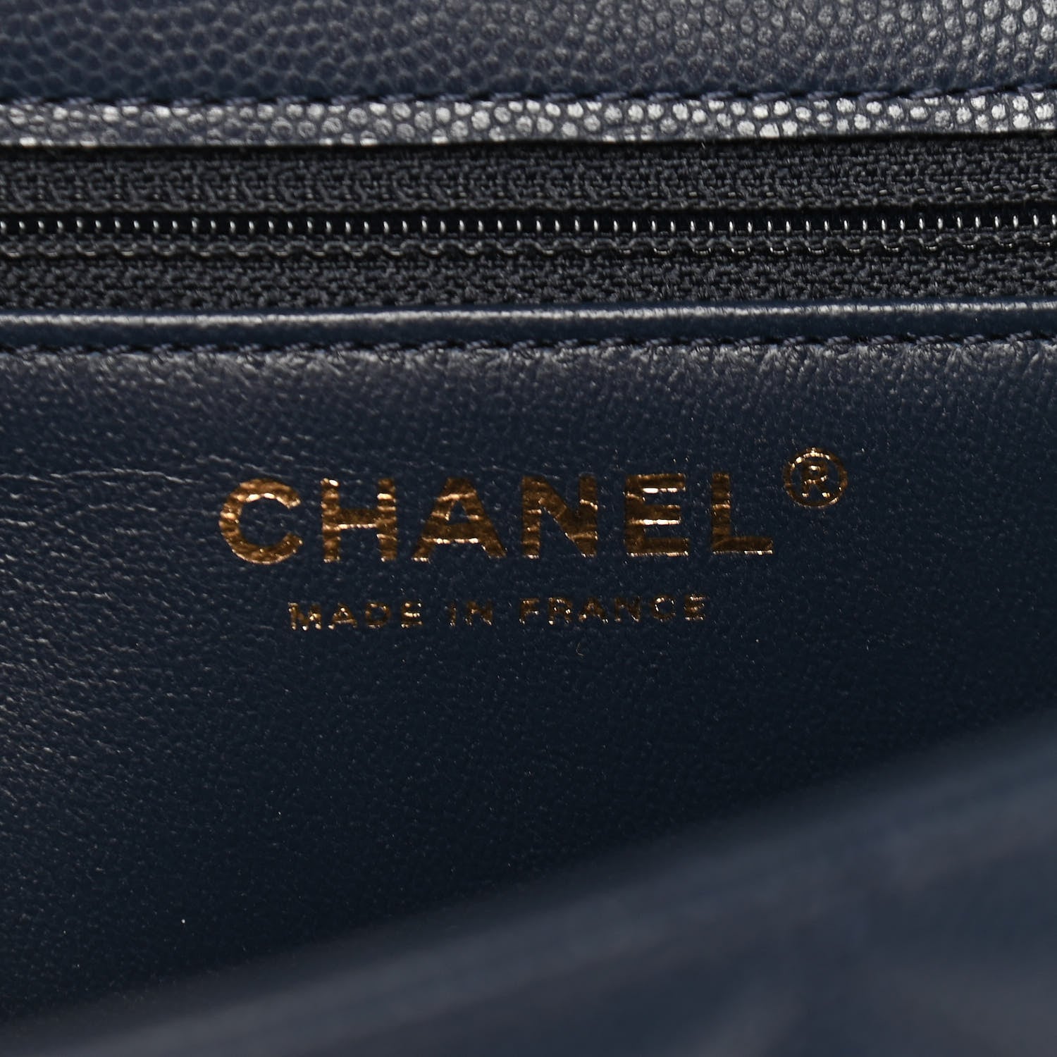 Chanel Caviar Quilted Large Sweet Classic Flap Navy Blue 6 of 9
