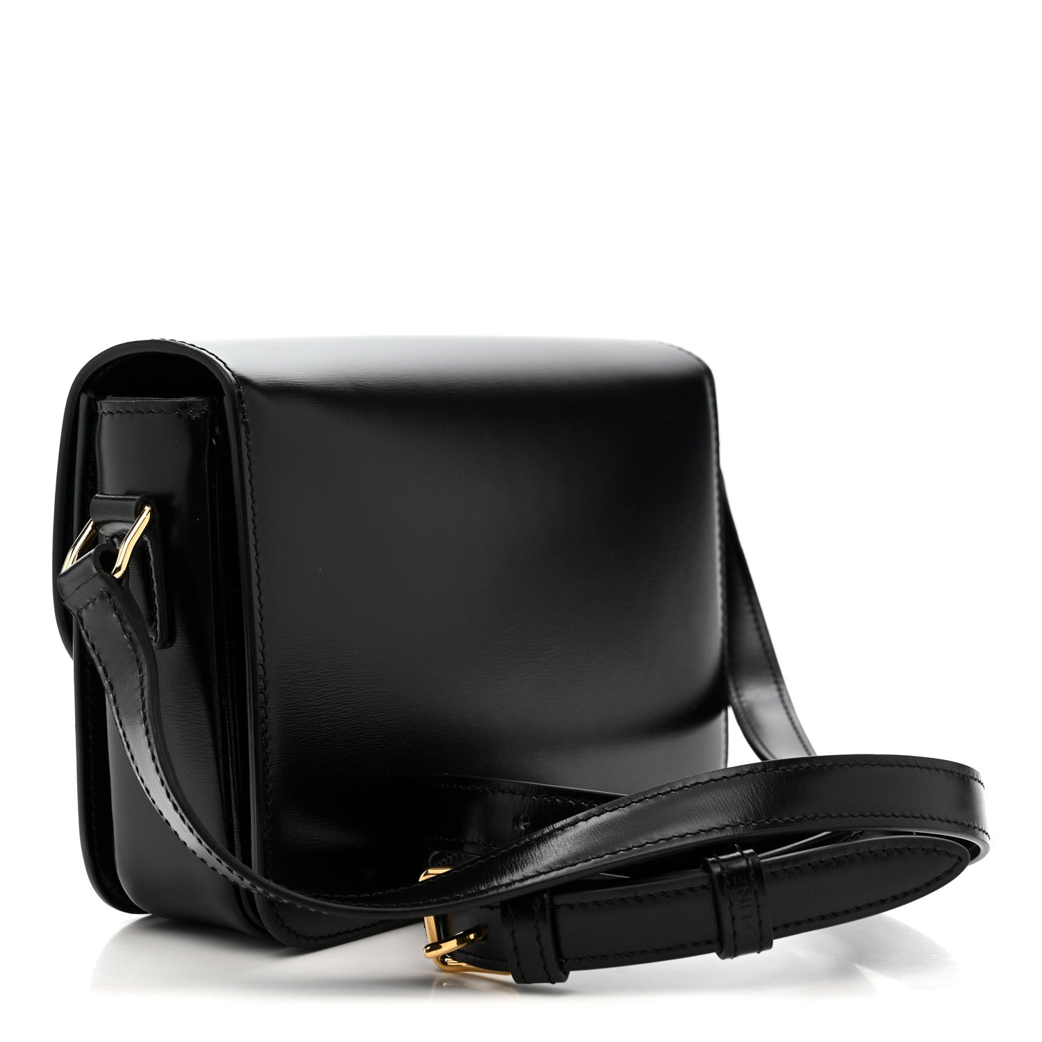 Celine Shiny Calfskin Teen Triomphe Black 3 of 11