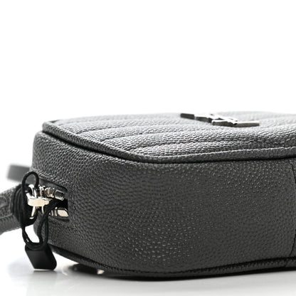 Saint Laurent Grain De Poudre Matelasse Monogram Baby Lou Camera Bag Dark Smog 9 of 10