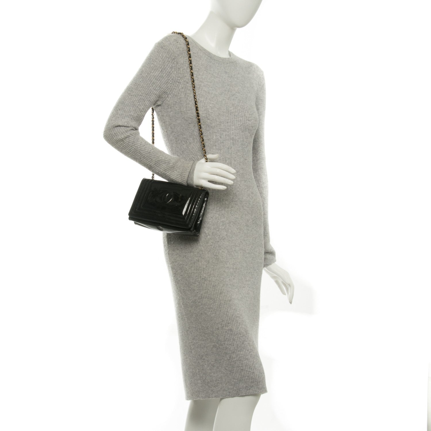Chanel Patent Small Flap Bag Black 2 of 8