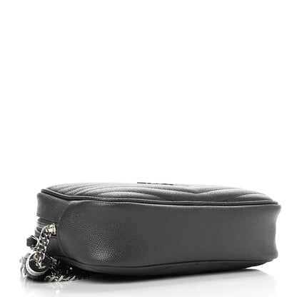 Saint Laurent Grain De Poudre Matelasse Monogram Mini Lou Camera Bag Asphalt 3 of 4