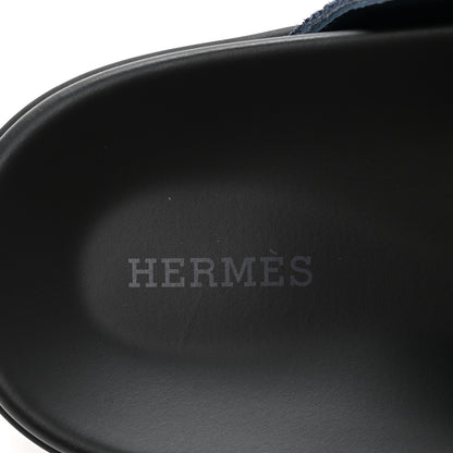 Hermes Suede Calfskin Mens Go Mules 43 Bleu Celeste 7 of 10