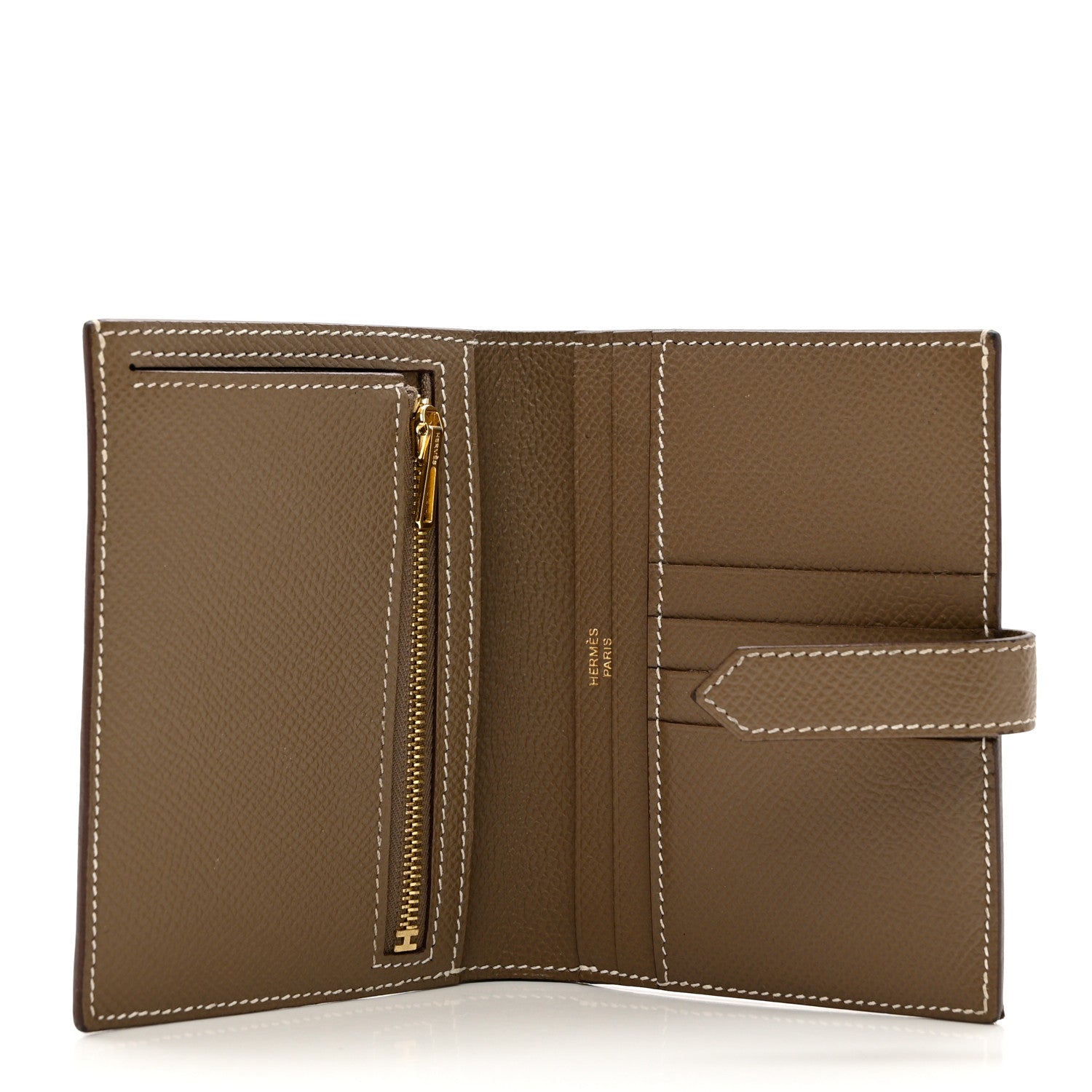 Hermes Epsom Bearn Compact Wallet Etoupe 5 of 9