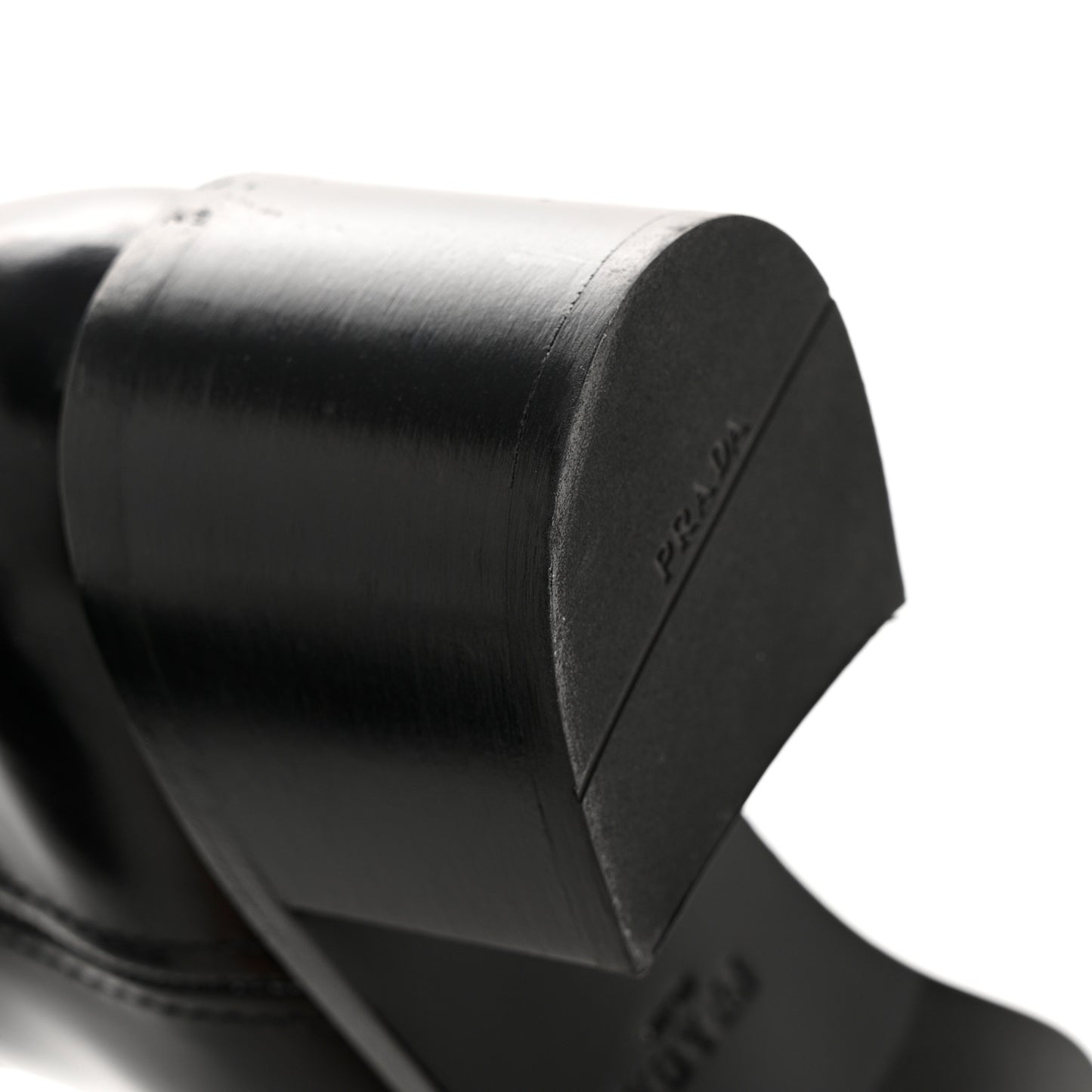 Spazzolato Metal Triangle Logo 55mm Riding Boots 37 Black