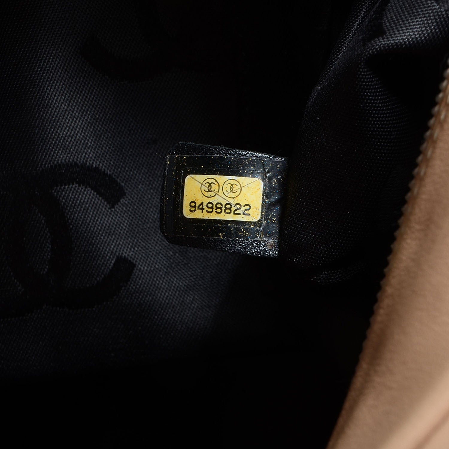 Chanel Calfskin Quilted Large Cambon Multipocket Reporter Beige Black 7 of 7