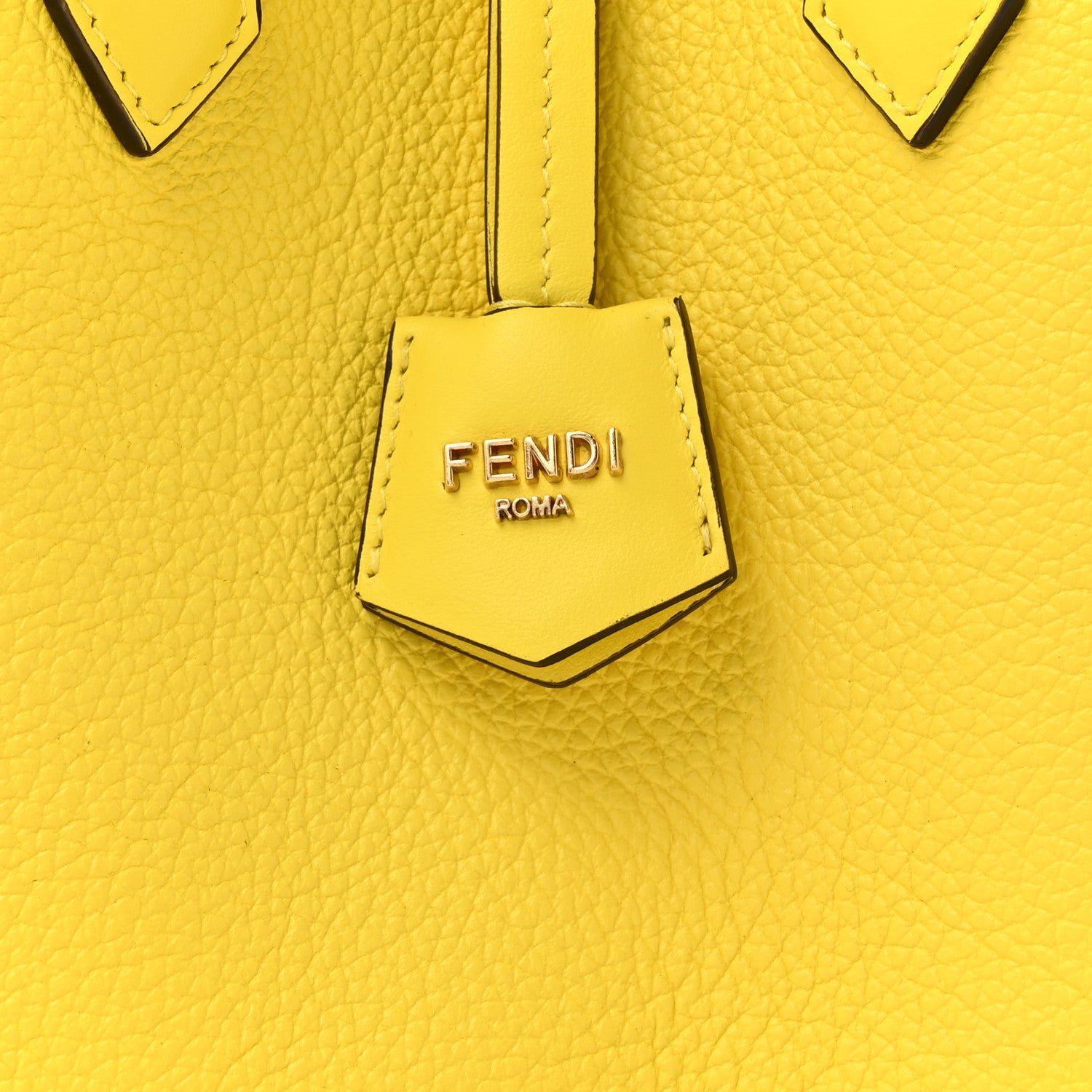 Fendi Cuoio Romano Selleria Mini Fendi Origami Yellow 8 of 14