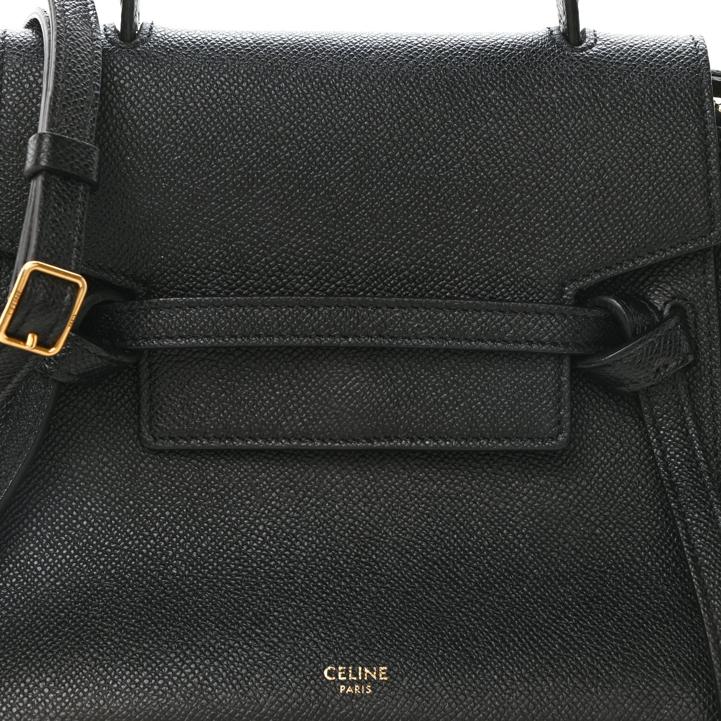 Grained Calfskin Nano Belt Bag Black