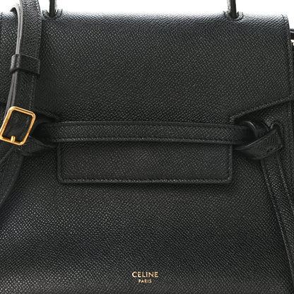 Celine Grained Calfskin Nano Belt Bag Black 7 of 9