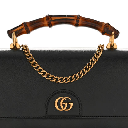 Gucci Wonka Grain Calfskin Mini Diana Bamboo Top Handle Shoulder Bag Black 8 of 11