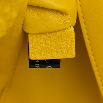 Gucci Merino Wool Medium Maxi Horsebit Chain Shoulder Bag Yellow 7 of 11