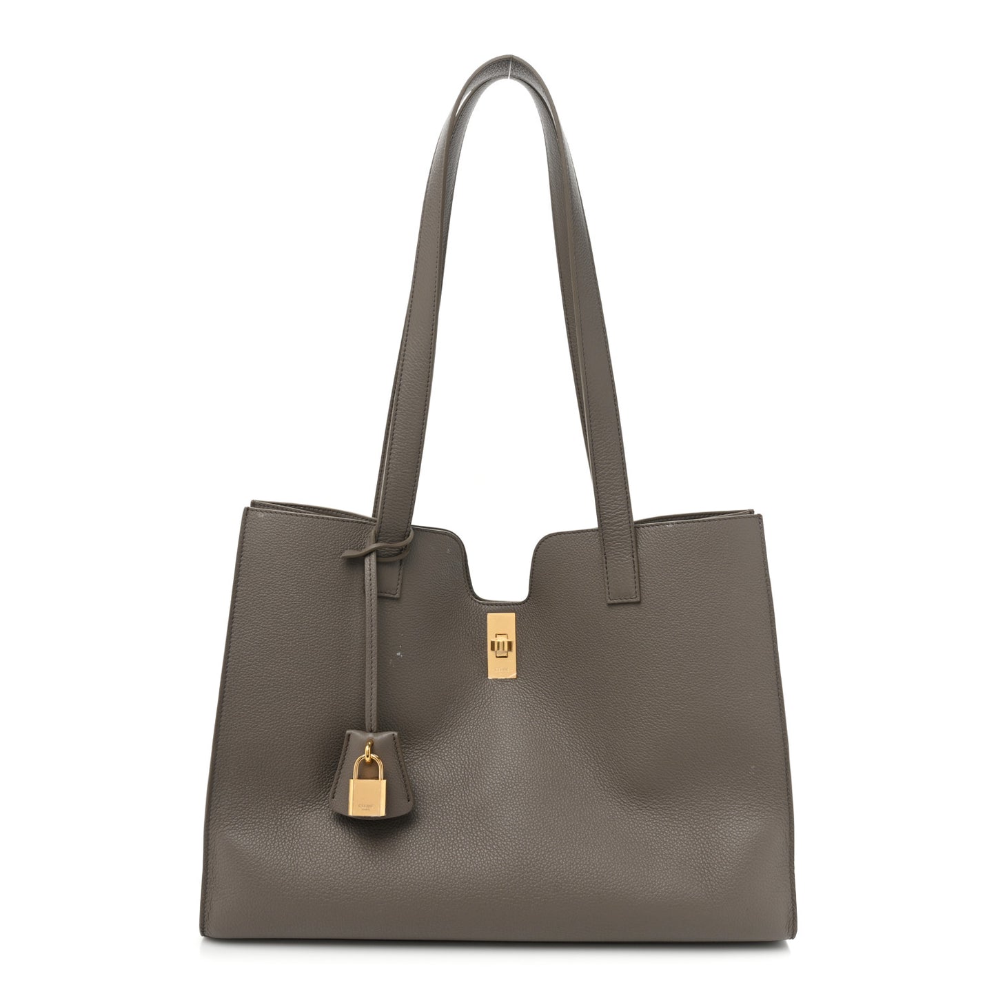 Grained Calfskin Cabas 16 Bag Smokey Taupe